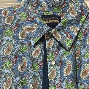 Daniel Cremieux Men's Blue Paisley Shirt
